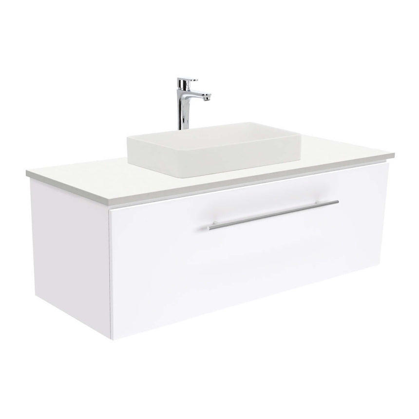 Fienza Kados Semi Inset Basin 450x330x150mm Matte White Bathroom Basin Fienza