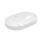 Fienza Aluca Pill Semi Inset Basin With Overflow 530x340x175mm Gloss White