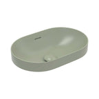 Fienza Aluca Pill Semi Inset Basin With Overflow 530x340x175mm Matte Olive