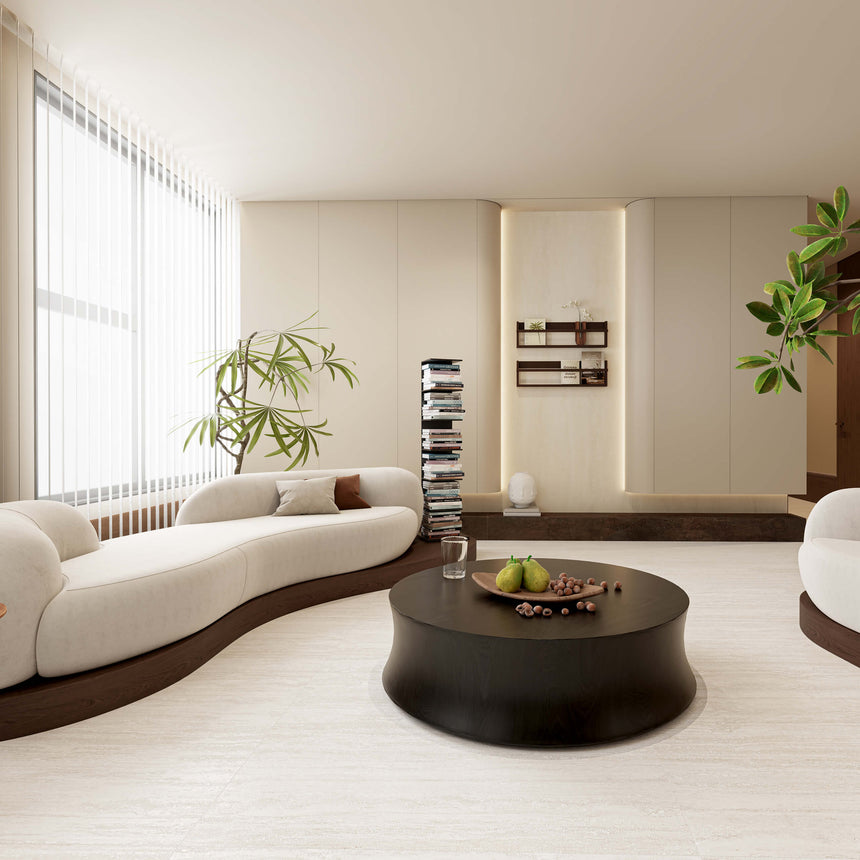 Travertine 1200x1200 Matt White Travertine Look Tiles Tilemall
