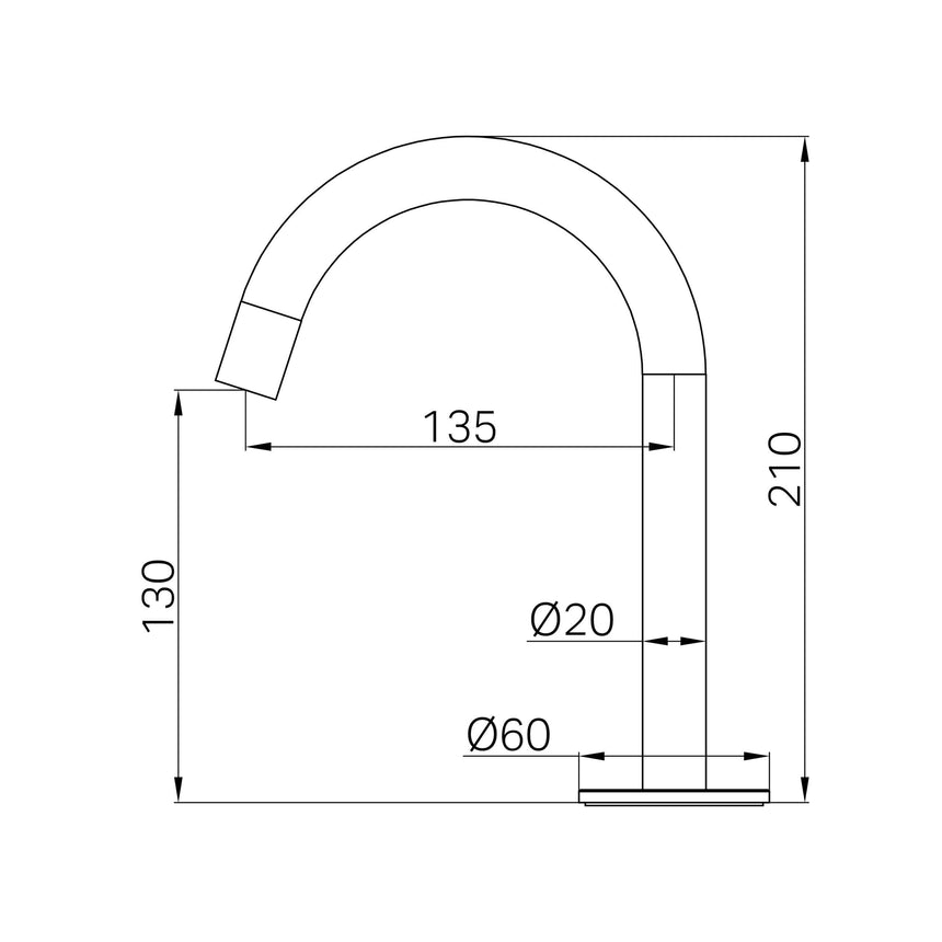 Nero Serenity Basin Arc Spout Brushed Nickel Bath Spout Nero
