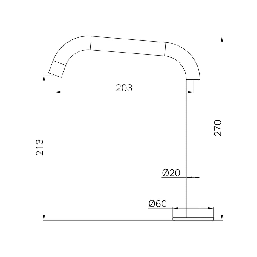 Nero Serenity Bath/Kitchen Edge Spout Brushed Gold Bath Spout Nero