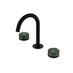 Nero Serenity Basin Set Arc Spout With Verde Alpi Handle Matte Black