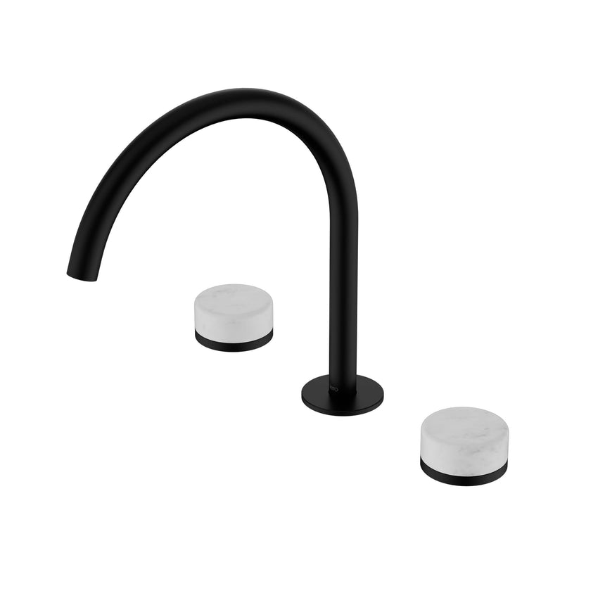 Nero Serenity Bath/Kitchen Set Arc Spout With Carrara Handle Matte Black Tapware Nero Default Title