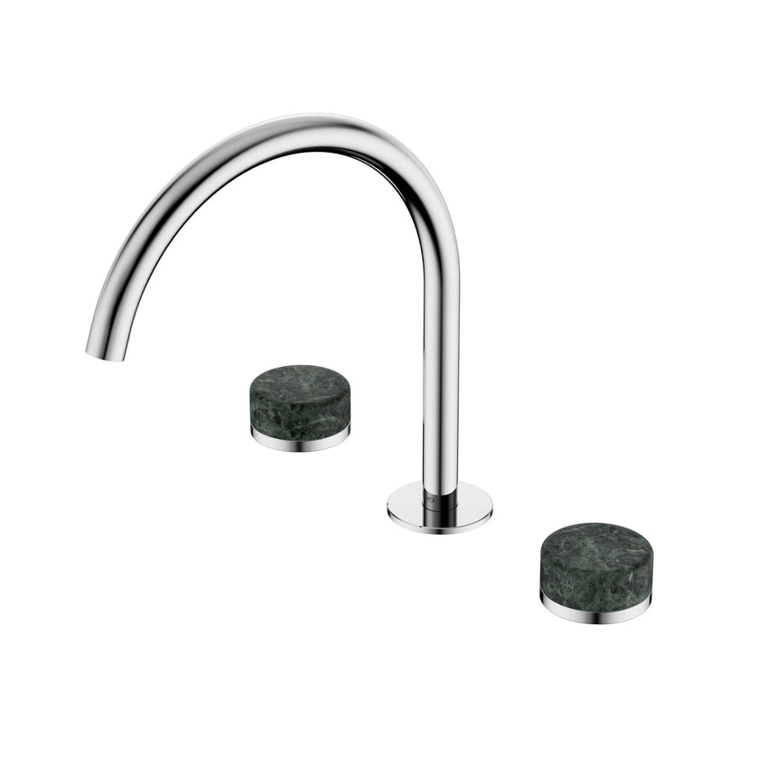 Nero Serenity Bath/Kitchen Set Arc Spout With Verde Alpi Handle Chrome Tapware Nero Default Title