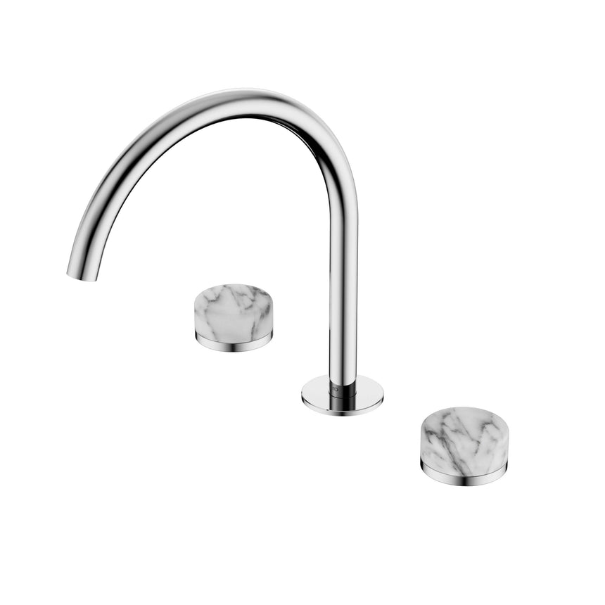 Nero Serenity Bath/Kitchen Set Arc Spout With Arabescato Corchia Handle Chrome Tapware Nero Default Title