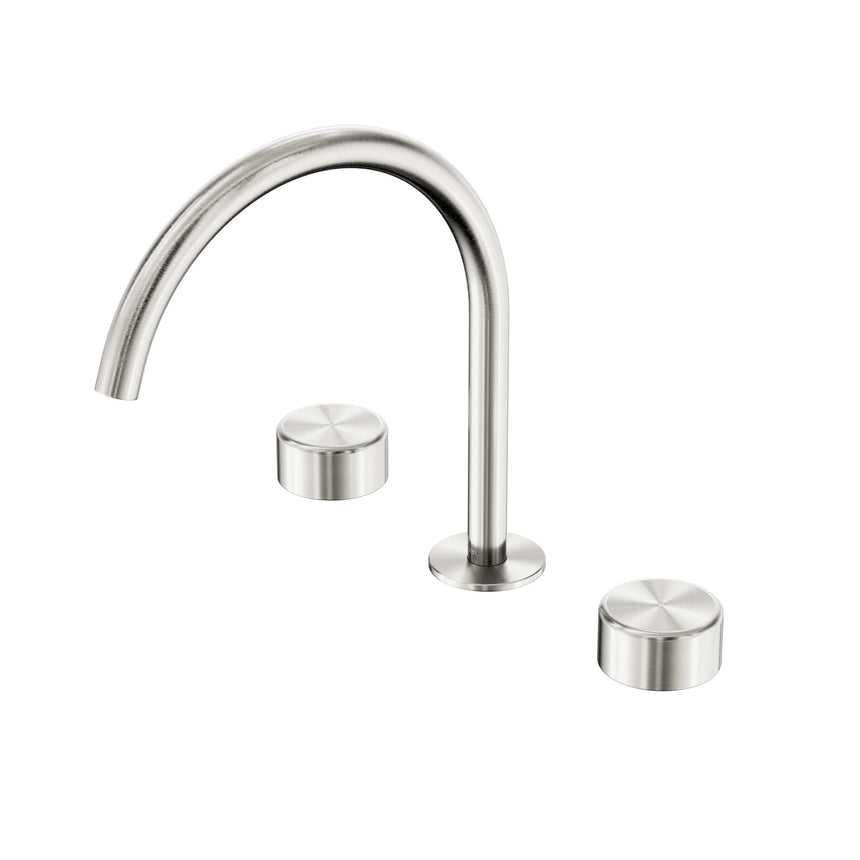 Nero Serenity Bath/Kitchen Set Arc Spout With Metal Handle Brushed Nickel Tapware Nero Default Title
