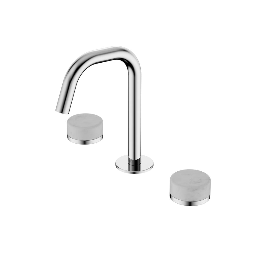 Nero Serenity Basin Set Edge Spout With Carrara Handle Chrome Tapware Nero Default Title