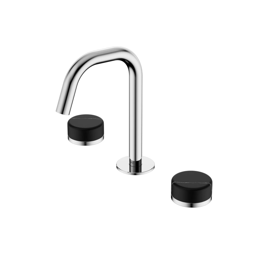 Nero Serenity Basin Set Edge Spout With Marquina Black Handle Chrome Tapware Nero Default Title