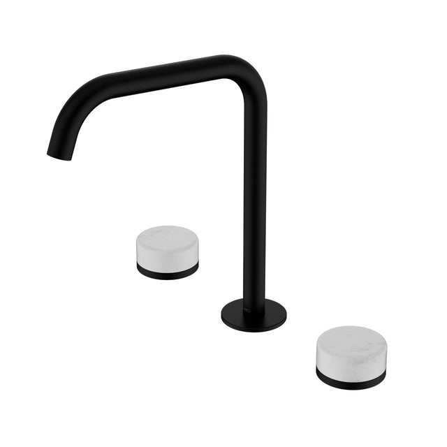 Nero Serenity Bath/Kitchen Set Edge Spout With Carrara Handle Matte Black Tapware Nero Default Title