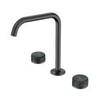 Nero Serenity Bath/Kitchen Set Edge Spout With Verde Alpi Handle Gun Metal
