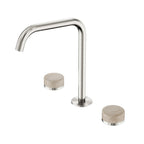 Nero Serenity Bath/Kitchen Set Edge Spout With Rome Travertine Handle Brushed Nickel