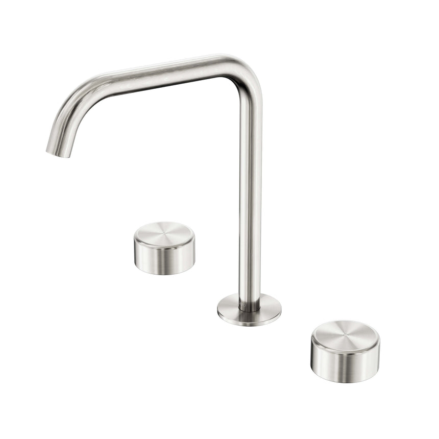 Nero Serenity Bath/Kitchen Set Edge Spout With Metal Handle Brushed Nickel Tapware Nero Default Title