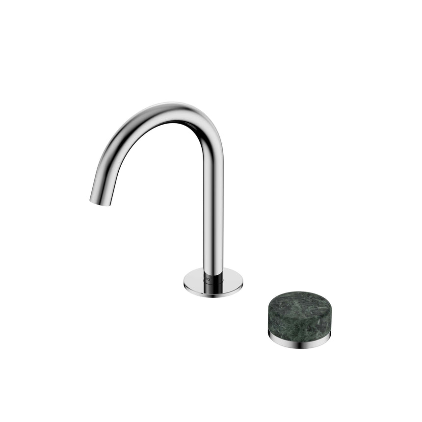 Nero Serenity Progressive Basin Mixer Arc Spout With Verde Alpi Handle Chrome Tapware Nero Default Title