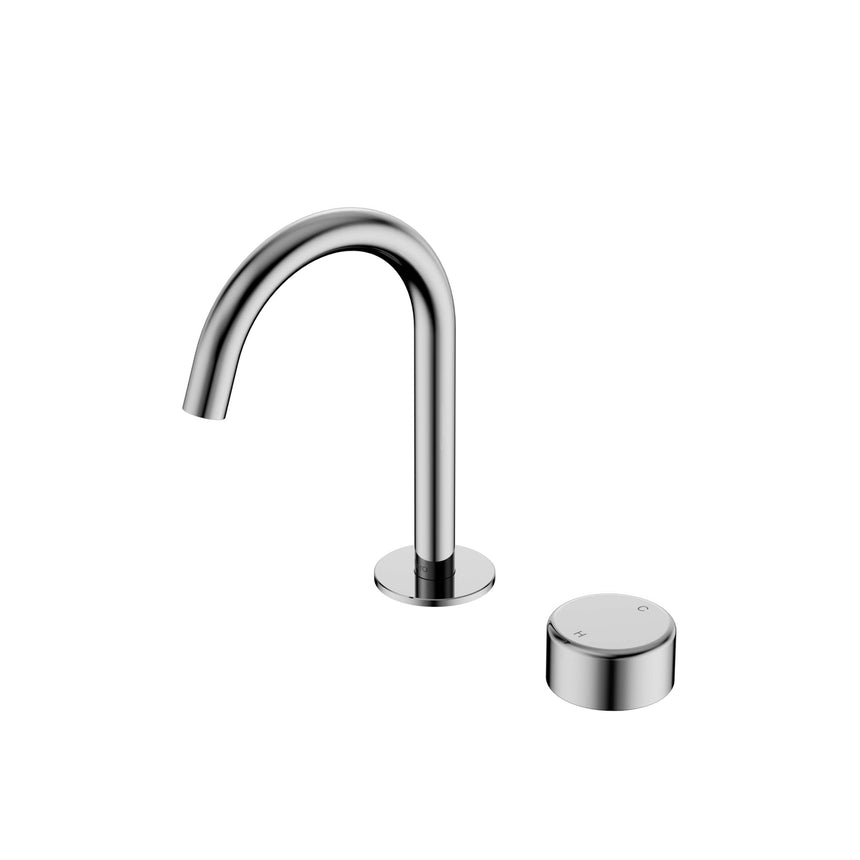 Nero Serenity Progressive Basin Mixer Arc Spout With Metal Handle Chrome Tapware Nero Default Title