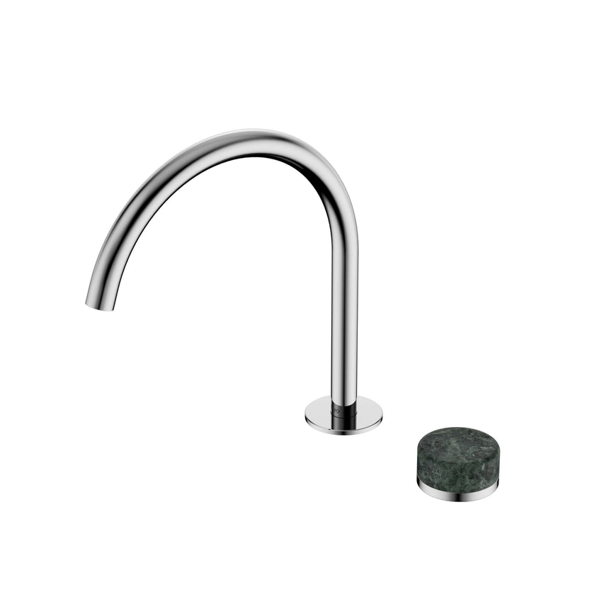 Nero Serenity Progressive Bath/Kitchen Mixer Arc Spout With Verde Alpi Handle Chrome Tapware Nero Default Title