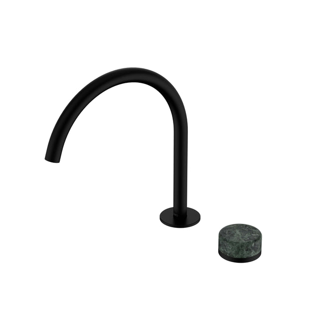 Nero Serenity Progressive Bath/Kitchen Mixer Arc Spout With Verde Alpi Handle Matte Black Tapware Nero Default Title