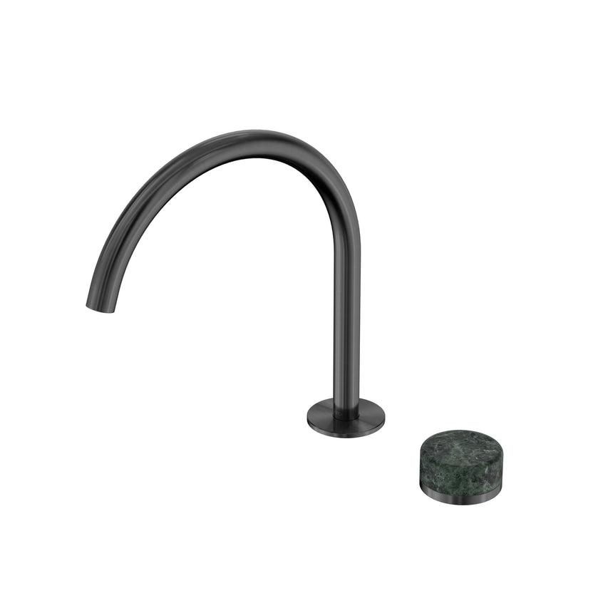 Nero Serenity Progressive Bath/Kitchen Mixer Arc Spout With Verde Alpi Handle Gun Metal Tapware Nero Default Title
