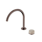 Nero Serenity Progressive Bath/Kitchen Mixer Arc Spout With Rome Travertine Handle Brushed Bronze