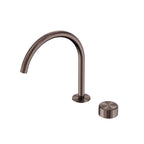 Nero Serenity Progressive Bath/Kitchen Mixer Arc Spout With Metal Handle Brushed Bronze