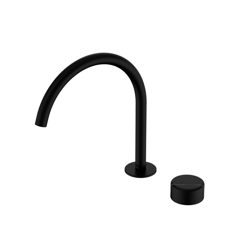 Nero Serenity Progressive Bath/Kitchen Mixer Arc Spout With Marquina Black Handle Matte Black Tapware Nero Default Title