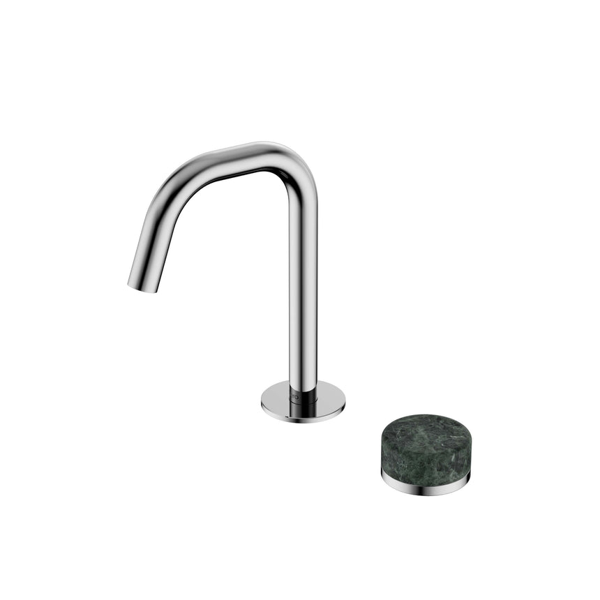 Nero Serenity Progressive Basin Mixer Edge Spout With Verde Alpi Handle Chrome Tapware Nero Default Title