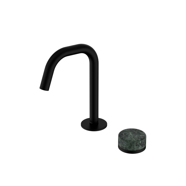Nero Serenity Progressive Basin Mixer Edge Spout With Verde Alpi Handle Matte Black Tapware Nero Default Title