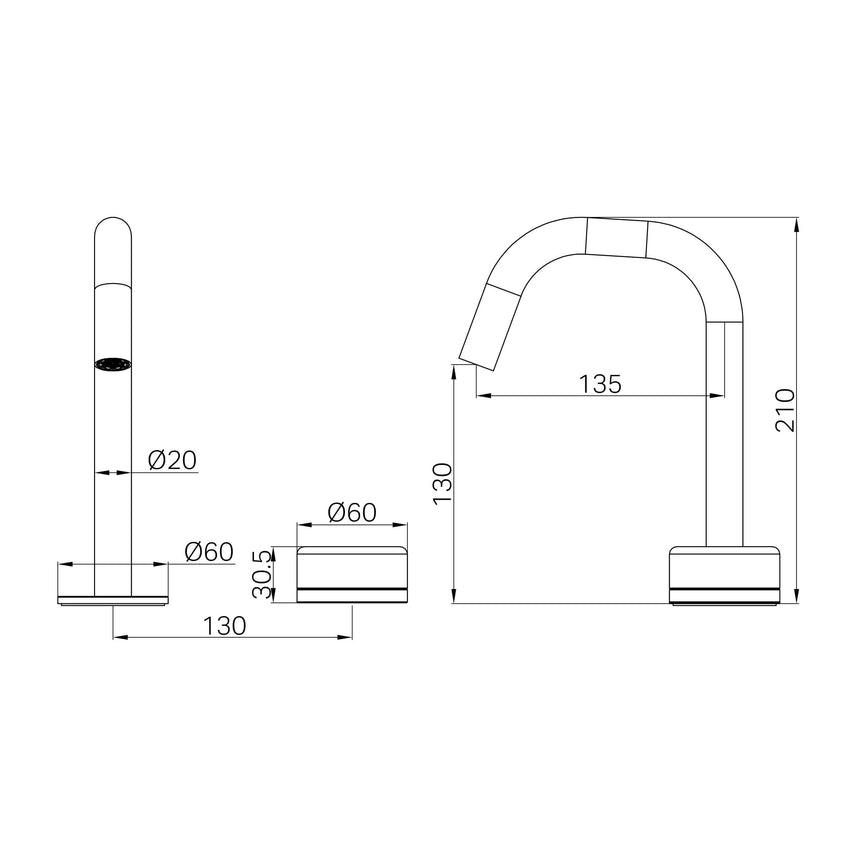 Nero Serenity Progressive Basin Mixer Edge Spout With Rome Travertine Handle Matte Black Tapware Nero