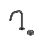 Nero Serenity Progressive Basin Mixer Edge Spout With Metal Handle Gun Metal