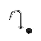 Nero Serenity Progressive Basin Mixer Edge Spout With Marquina Black Handle Chrome