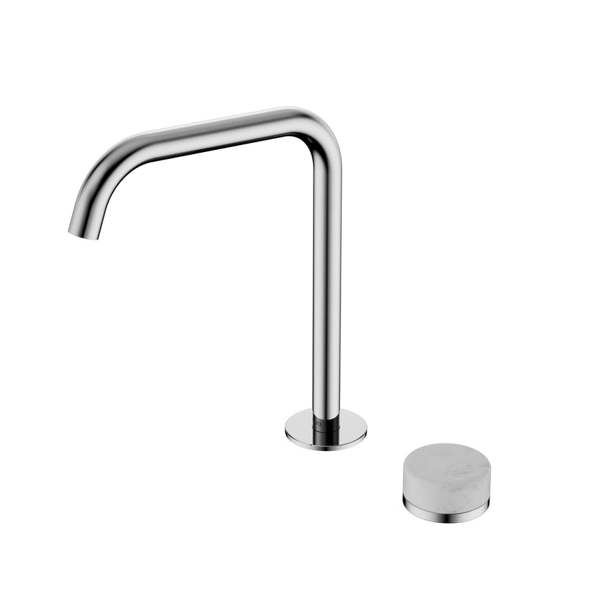 Nero Serenity Progressive Bath/Kitchen Mixer Edge Spout With Carrara Handle Chrome Tapware Nero Default Title