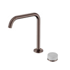 Nero Serenity Progressive Bath/Kitchen Mixer Edge Spout With Carrara Handle Brushed Bronze