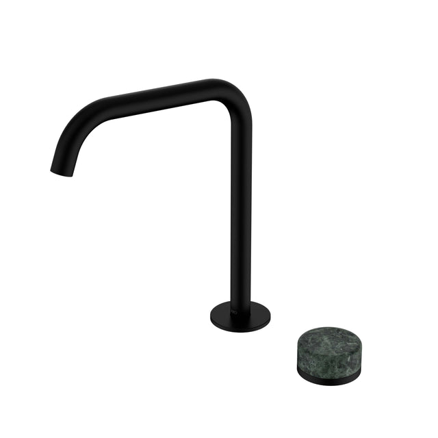 Nero Serenity Progressive Bath/Kitchen Mixer Edge Spout With Verde Alpi Handle Matte Black Tapware Nero Default Title