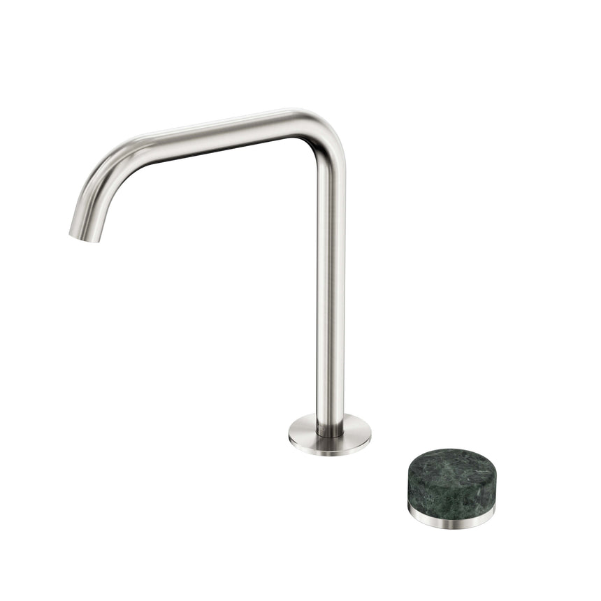 Nero Serenity Progressive Bath/Kitchen Mixer Edge Spout With Verde Alpi Handle Brushed Nickel Tapware Nero Default Title