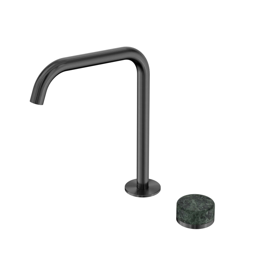 Nero Serenity Progressive Bath/Kitchen Mixer Edge Spout With Verde Alpi Handle Gun Metal Tapware Nero Default Title