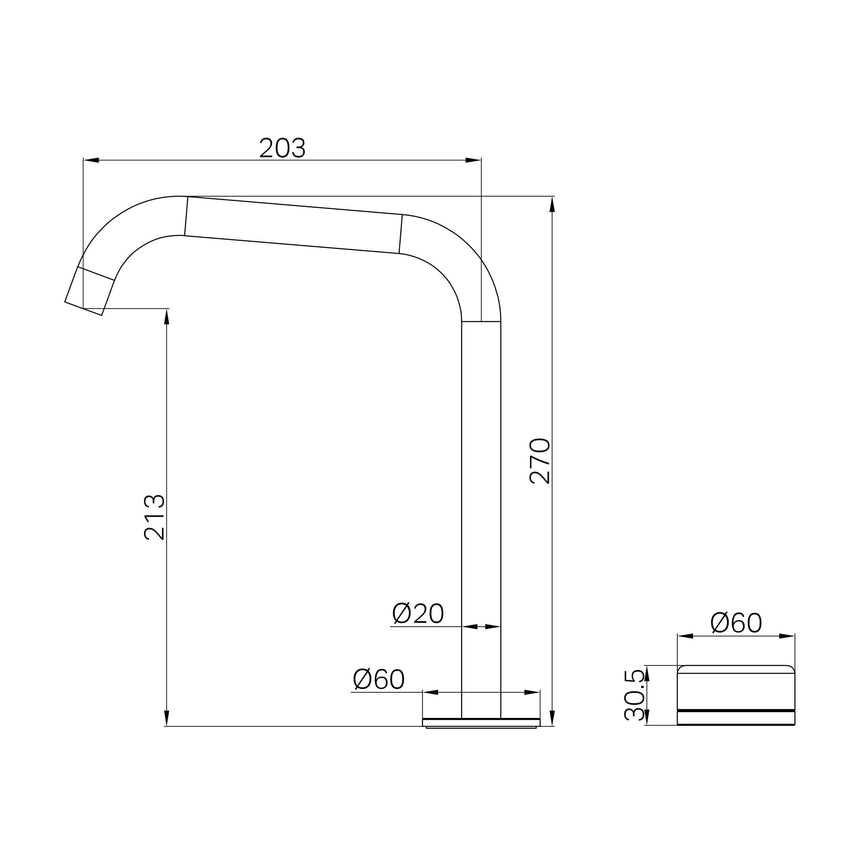 Nero Serenity Progressive Bath/Kitchen Mixer Edge Spout With Rome Travertine Handle Brushed Nickel Tapware Nero