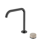 Nero Serenity Progressive Bath/Kitchen Mixer Edge Spout With Rome Travertine Handle Gun Metal