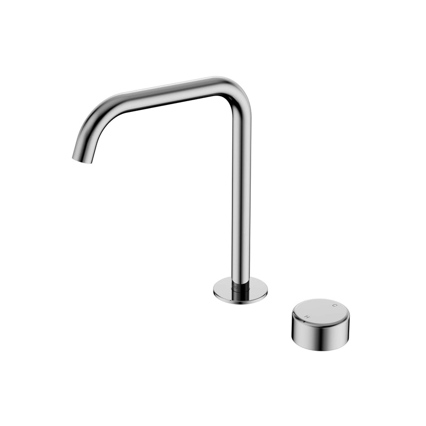 Nero Serenity Progressive Bath/Kitchen Mixer Edge Spout With Metal Handle Chrome Tapware Nero Default Title