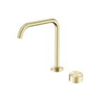 Nero Serenity Progressive Bath/Kitchen Mixer Edge Spout With Metal Handle Brushed Gold