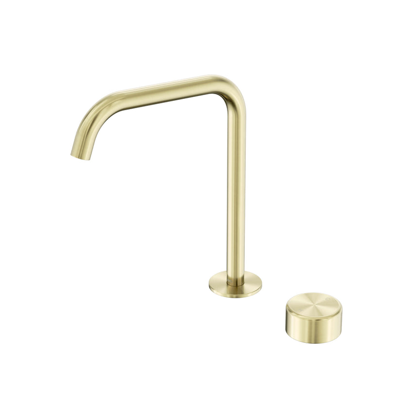 Nero Serenity Progressive Bath/Kitchen Mixer Edge Spout With Metal Handle Brushed Gold Tapware Nero Default Title