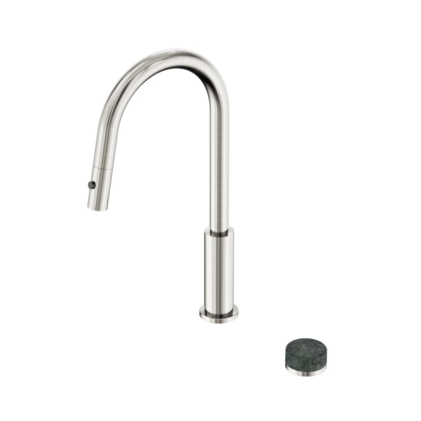Nero Serenity Progressive Pull Out kitchen Set With Verde Alpi Handle Brushed Nickel Tapware Nero Default Title
