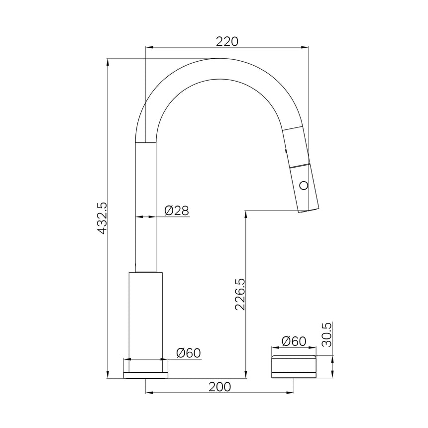 Nero Serenity Progressive Pull Out kitchen Set With Verde Alpi Handle Brushed Nickel Tapware Nero