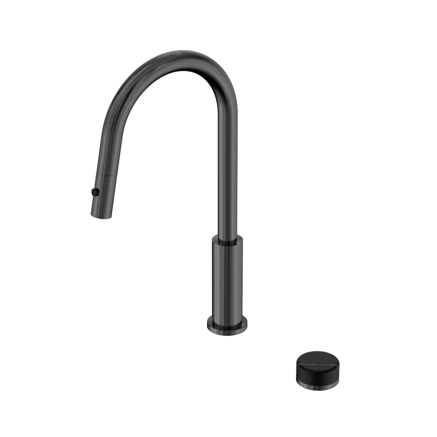 Nero Serenity Progressive Pull Out kitchen Set With Marquina Black Handle Gun Metal Tapware Nero Default Title