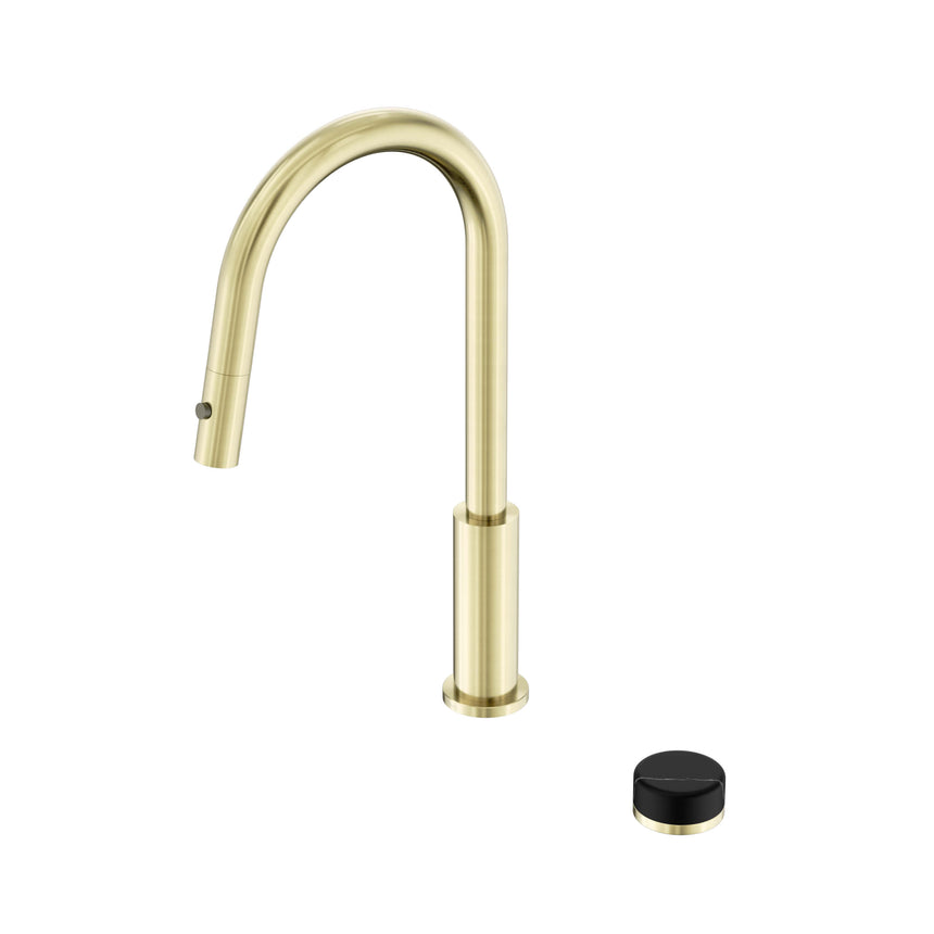 Nero Serenity Progressive Pull Out kitchen Set With Marquina Black Handle Brushed Gold Tapware Nero Default Title
