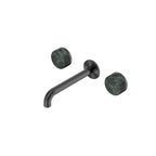 Nero Serenity Wall Basin Set 185mm Spout With Verde Alpi Handle Gun Metal