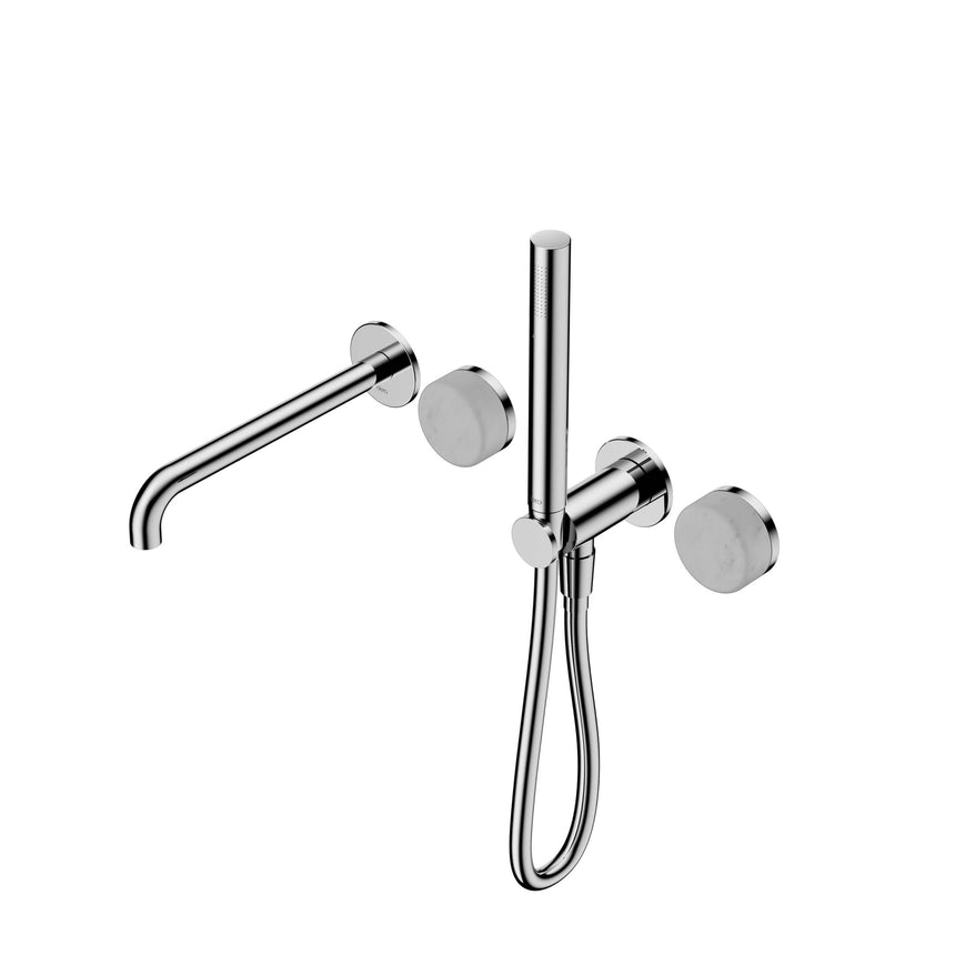 Nero Serenity Progressive Shower System With Spout With Carrara Handle And Slim Shower Chrome Tapware Nero Default Title
