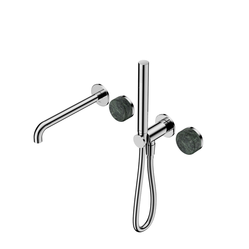 Nero Serenity Progressive Shower System With Spout With Verde Alpi Handle And Slim Shower Chrome Tapware Nero Default Title