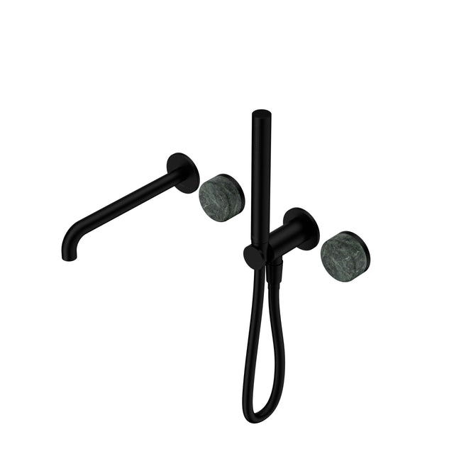 Nero Serenity Progressive Shower System With Spout With Verde Alpi Handle And Slim Shower Matte Black Tapware Nero Default Title