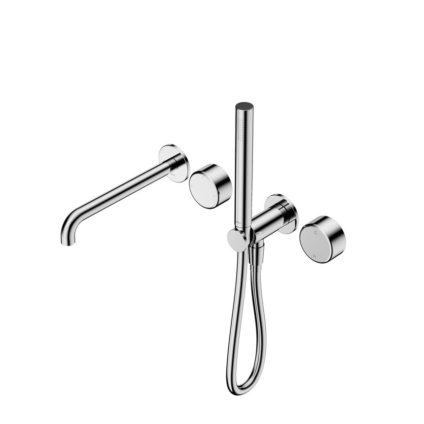 Nero Serenity Progressive Shower System With Spout With Metal Handle And Slim Shower Chrome Tapware Nero Default Title
