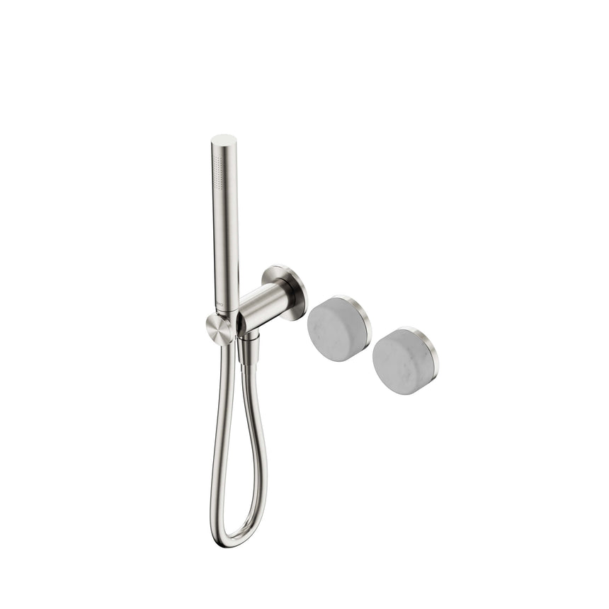 Nero Serenity Progressive Shower System With Carrara Handle And Slim Shower Brushed Nickel Tapware Nero Default Title